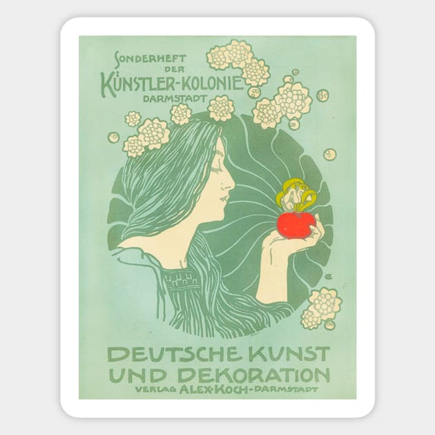 Deutsche Kunst und Dekoration (1899) Sticker by WAITE-SMITH VINTAGE ART